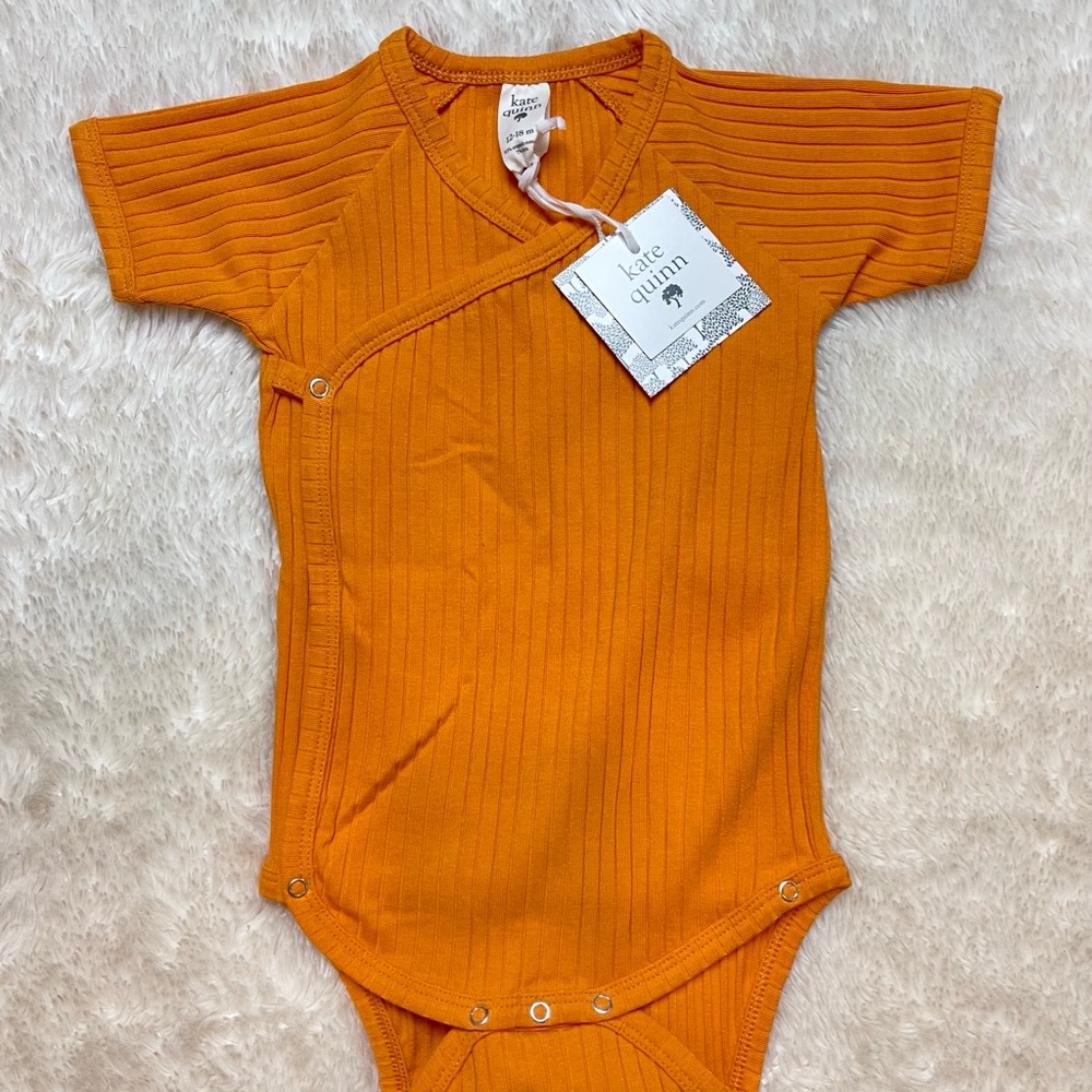 NWT Kate Quinn Wide Rib Topaz Kimono Bodysuit - 12-18m